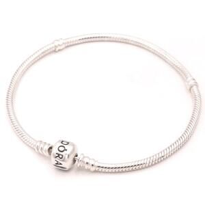 Authentic PANDORA Moments Barrel Clasp Charm Bracelet
